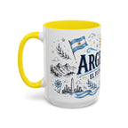 Argentina Soccer Coffee Mug | Soccer Fan Gift | Accent Color Ceramic 11oz 15oz Match Day Cup