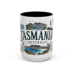 Tasmania Coffee Mug | Travel Destination Souvenir Gift | Accent Color Ceramic 11oz 15oz