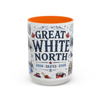 Great White North Coffee Mug | Canadian Pride Gift | Accent Color Ceramic 11oz 15oz