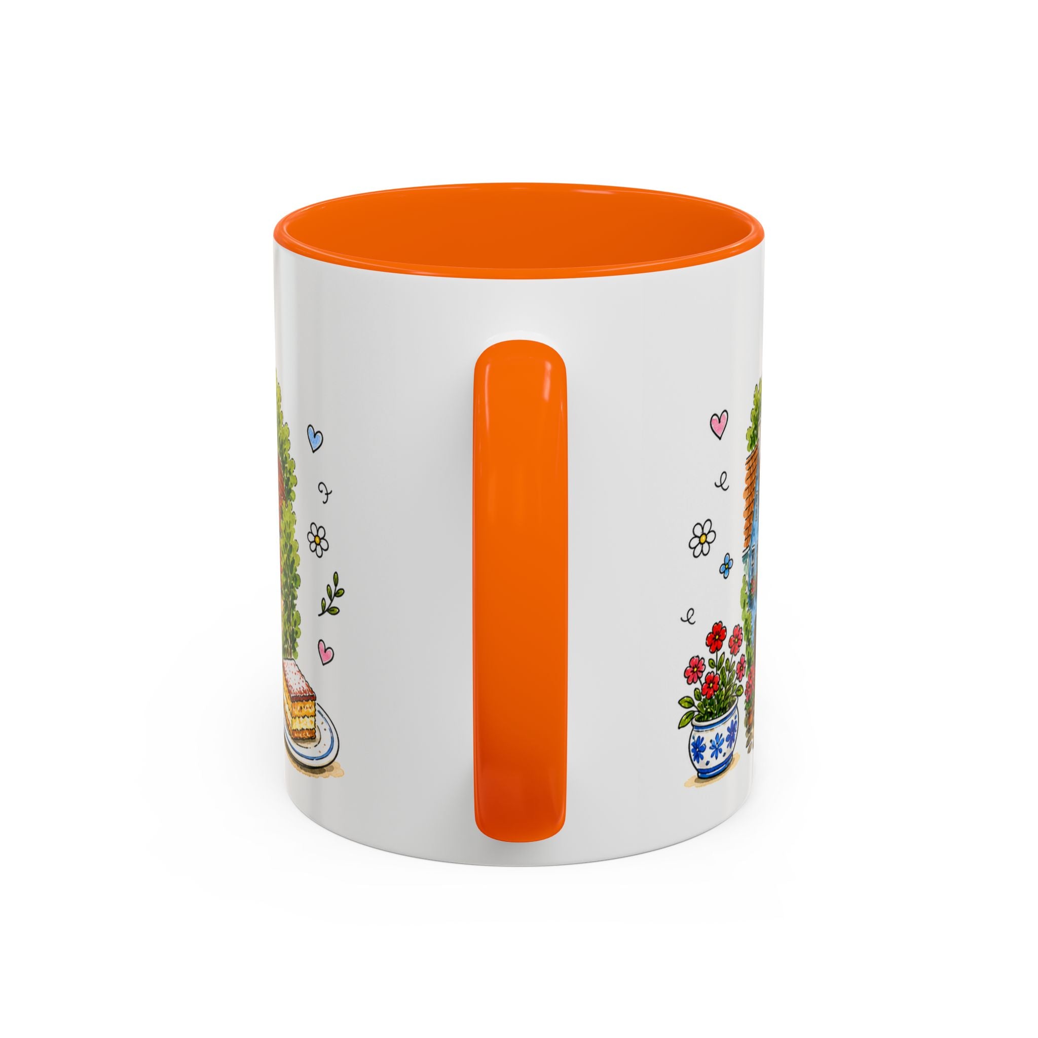 Cesky Krumlov Illustrated Travel Mug | Czechia Souvenir Accent Coffee Mug | 11oz 15oz Ceramic Cup