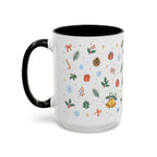 Christmas Candle Mug | Holly Wreath Watercolor Holiday Gift | Accent Cup 11oz 15oz