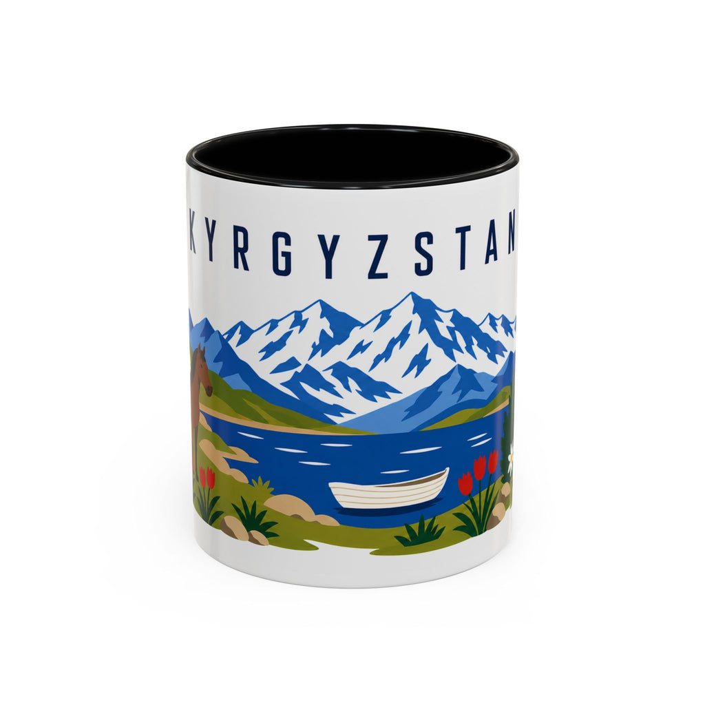Kyrgyzstan Coffee Mug | Travel Souvenir Accent Mug | Country Gift Ceramic Cup 11oz 15oz