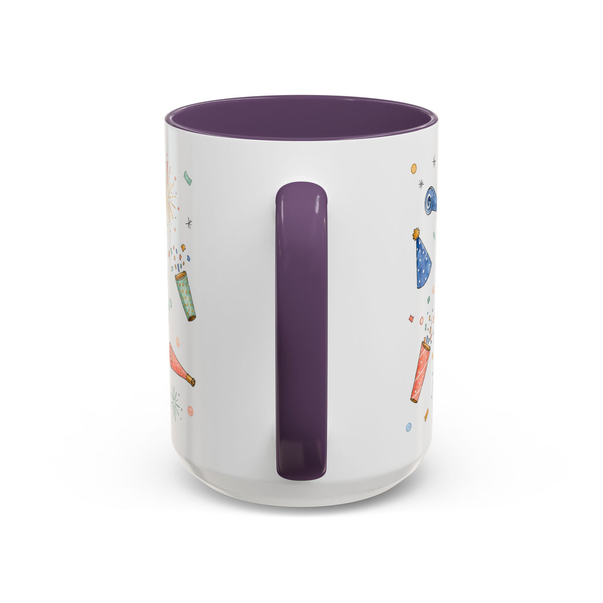 New Year Sparkler Mug | Champagne Toast Watercolor Party Gift | Accent Cup 11oz 15oz
