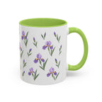 Tennessee Iris Mug, State Flower Floral Coffee Cup, 11oz Botanical Gift