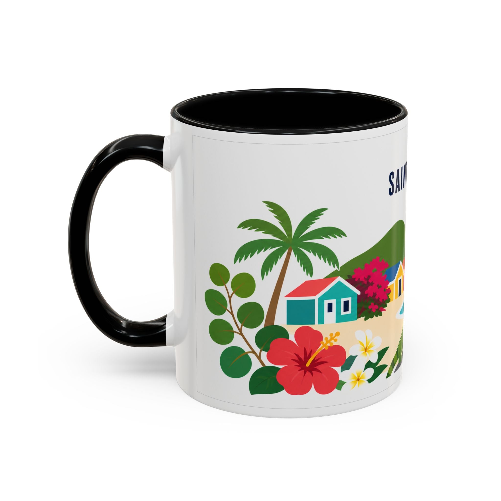 Saint Martin Coffee Mug | Travel Souvenir Accent Mug | Country Gift Ceramic Cup 11oz 15oz