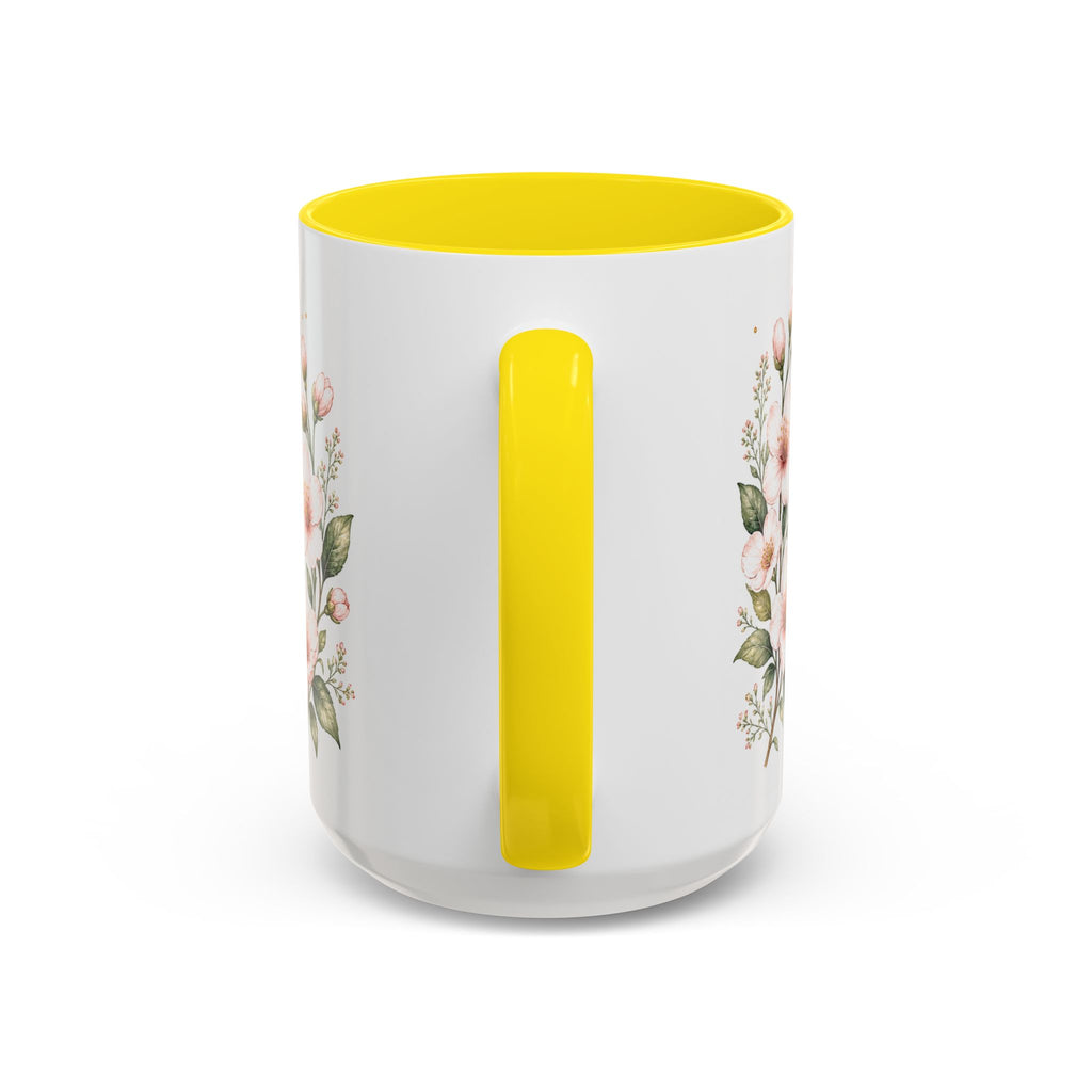 Delaware State Map Mug | Botanical Beach Accent Coffee Cup (11oz/15oz)