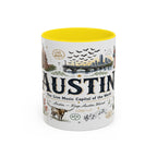 Austin Coffee Mug | Texas Souvenir City Gift | Accent Color Ceramic 11oz 15oz