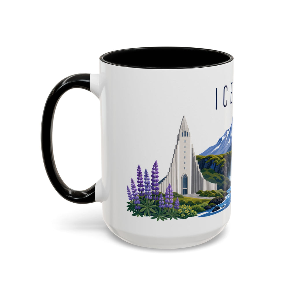 Iceland Coffee Mug | Travel Souvenir Accent Mug | Country Gift Ceramic Cup 11oz 15oz