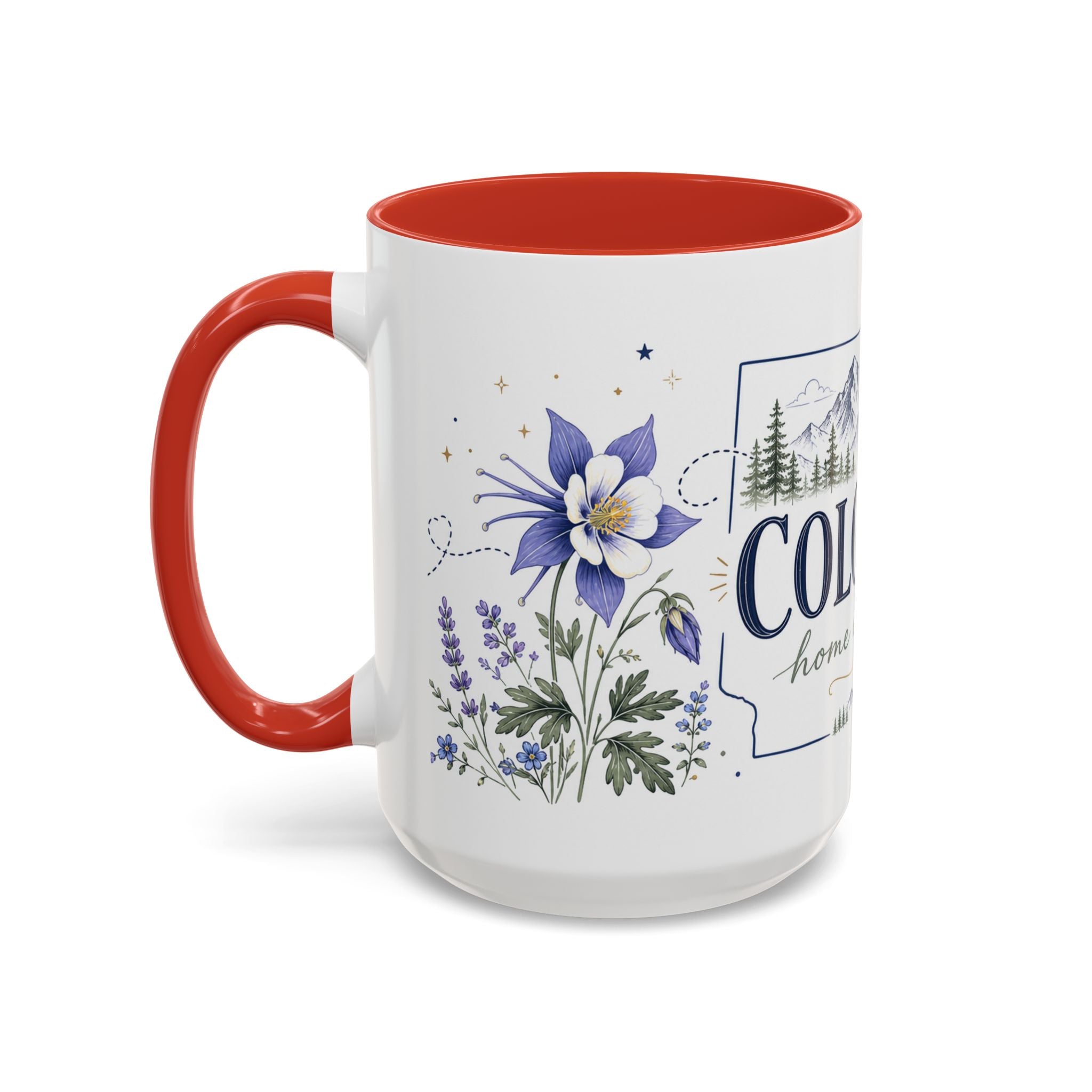 Colorado State Mug | Rocky Mountain Botanical Design | Moving Away Gift