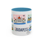 Budapest Coffee Mug | Postage Stamp Collage Mug | Travel Souvenir Accent Cup 11oz 15oz