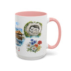 Lucerne Illustrated Travel Mug | City Souvenir Accent Coffee Mug | 11oz 15oz Ceramic Cup