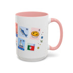 Lisbon Coffee Mug | Postage Stamp Collage Mug | Travel Souvenir Accent Cup 11oz 15oz