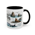 Kenai Fjords National Park Coffee Mug | Alaska Coastal Wildlife Hiking Gift | Accent Color Ceramic 11oz 15oz