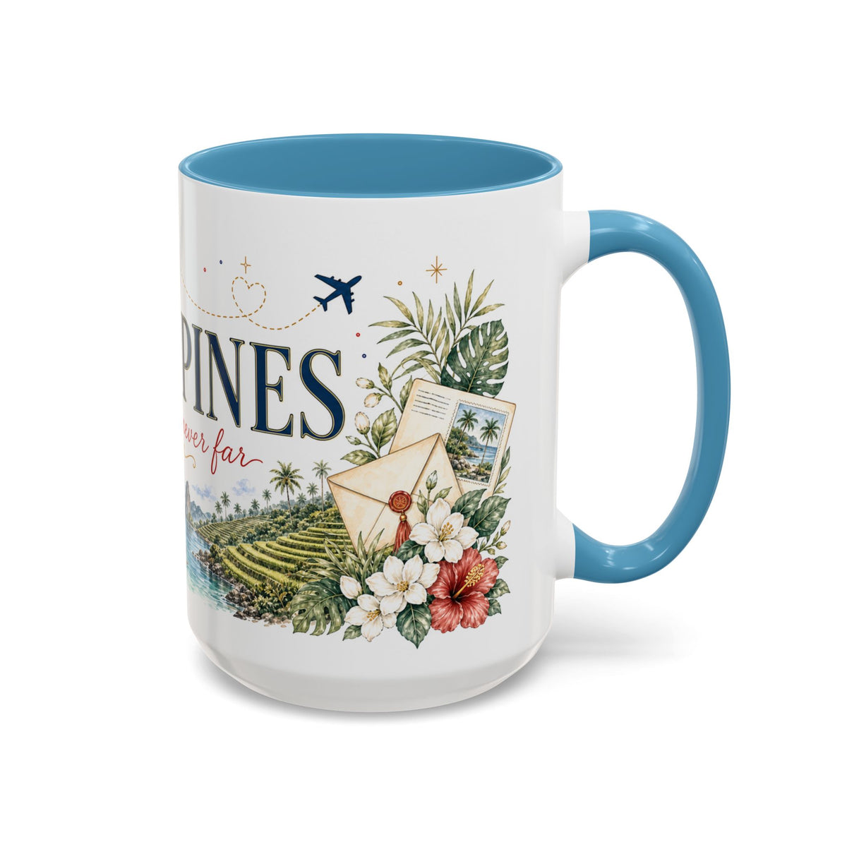 Philippines Home Country Mug | Moving Away Gift | Long Distance Friendship | 11 oz 15 oz Accent Mug