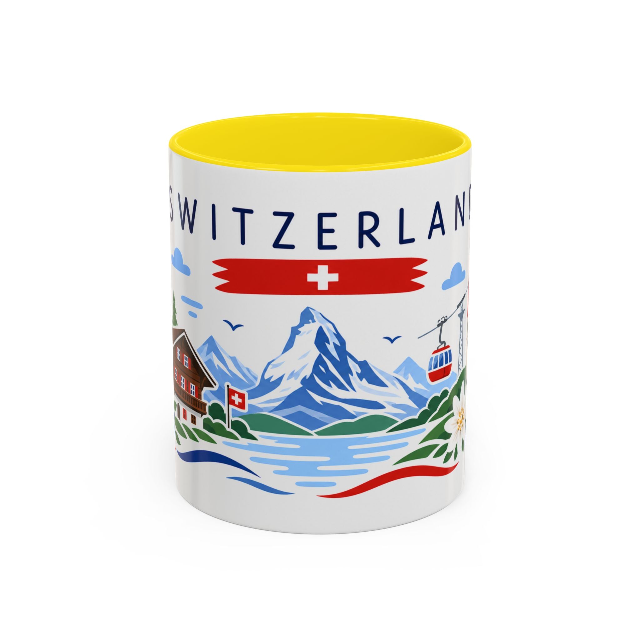 Switzerland Coffee Mug | Travel Souvenir Accent Mug | Country Gift Ceramic Cup 11oz 15oz