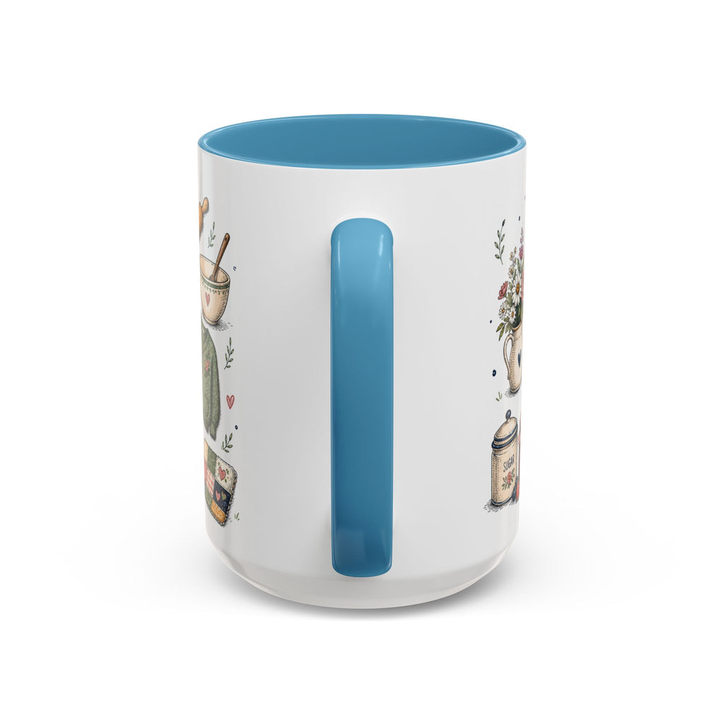Grandma Makes Life Sweeter Coffee Mug | Gift From Grandkids | Accent Color Ceramic 11oz 15oz