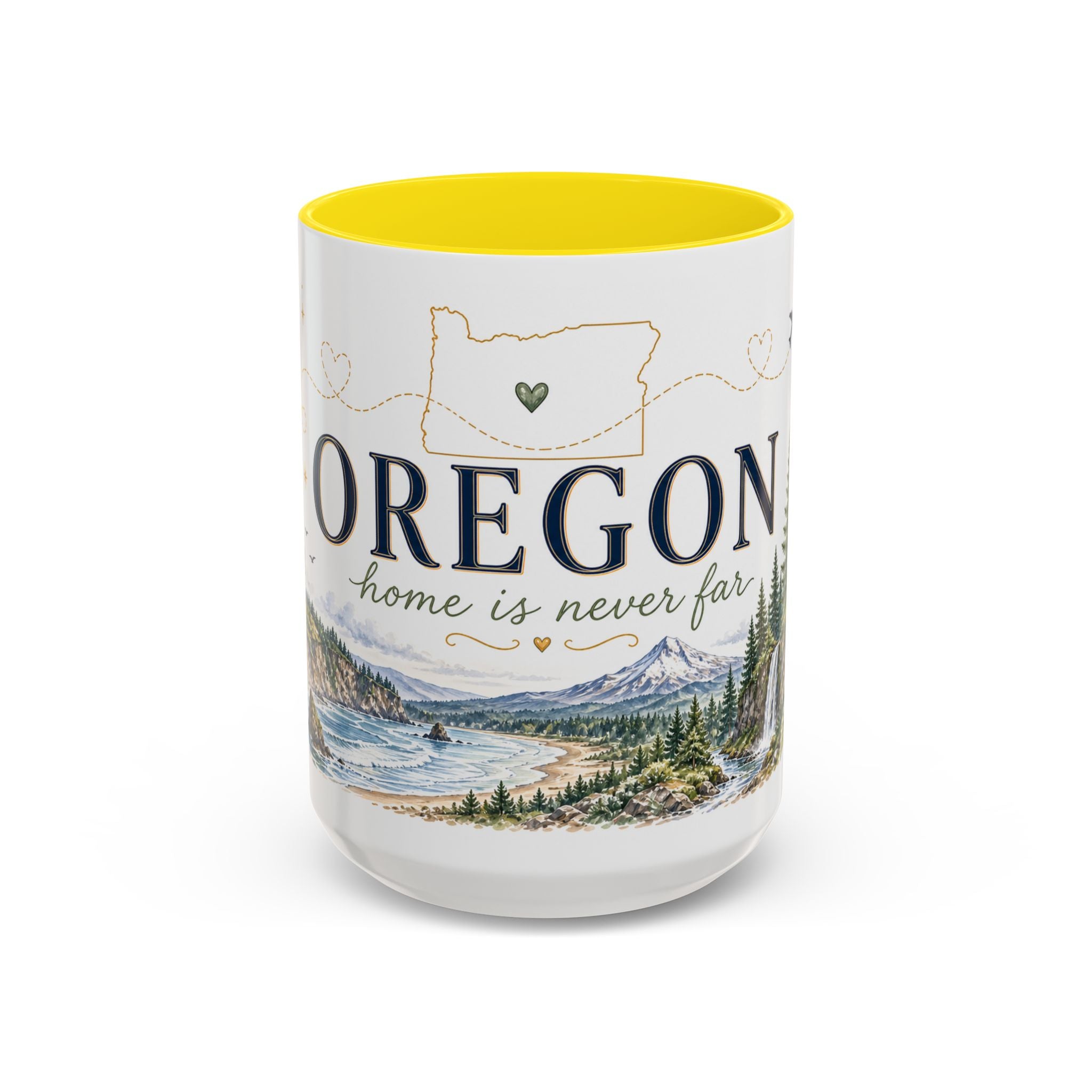 Oregon State Mug | Moving Away, Long Distance Friendship Gift | 11oz 15oz Accent Mug