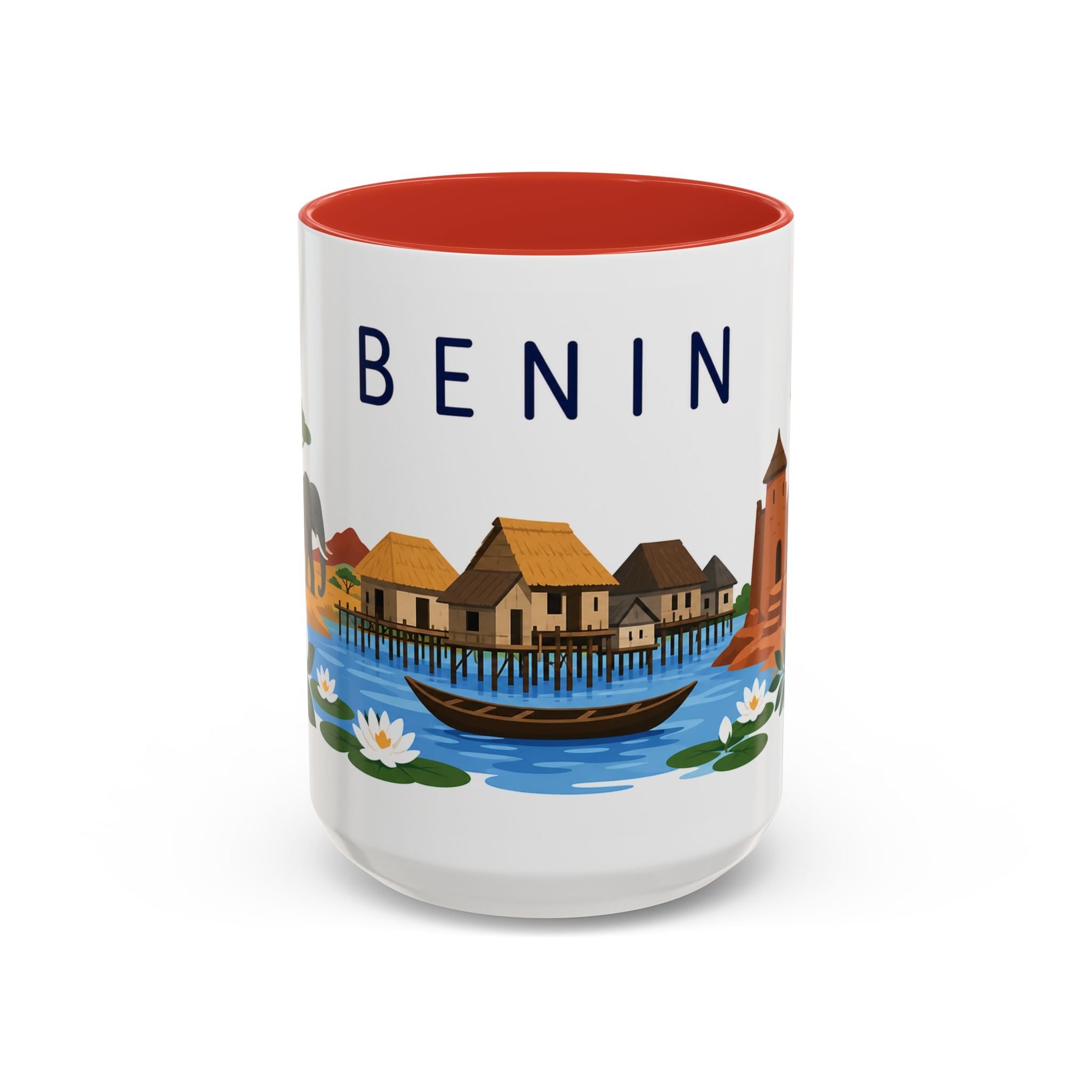 Benin Coffee Mug | Travel Souvenir Accent Mug | Country Gift Ceramic Cup 11oz 15oz