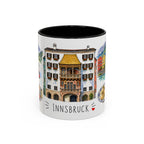 Innsbruck Illustrated Travel Mug | City Souvenir Accent Coffee Mug | 11oz 15oz Ceramic Cup