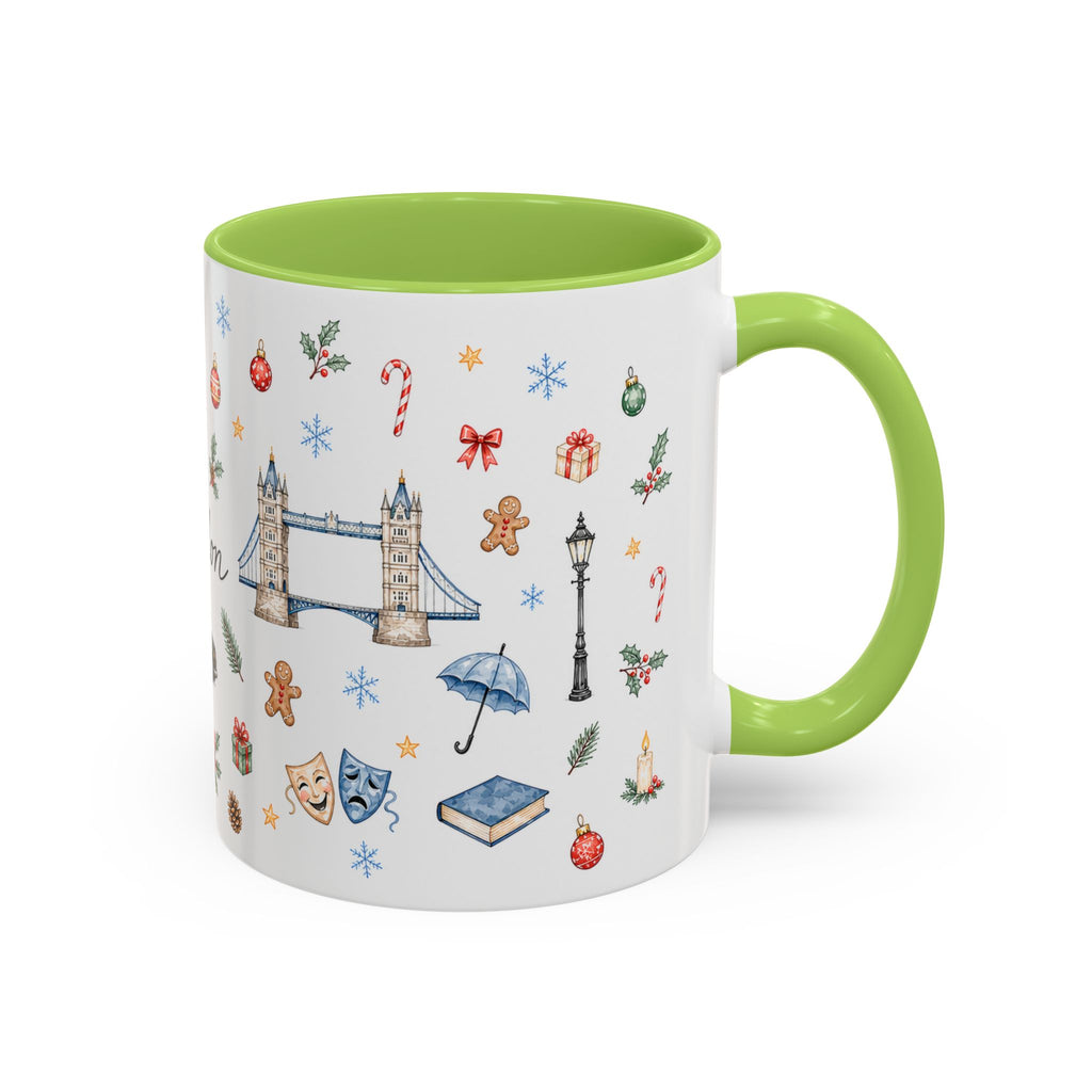 London Christmas Mug | Watercolor City Souvenir, Travel Memories, Ceramic Coffee Cup