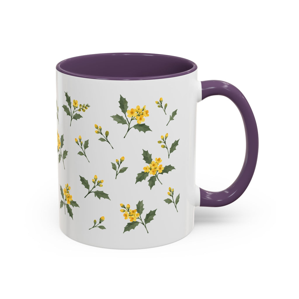 Oregon Oregon Grape Mug, State Flower Floral Coffee Cup, 11oz Botanical Gift