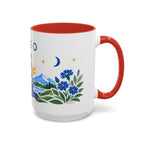 Virgo Zodiac Coffee Mug | Maiden and Wheat Design | Astrology Birthday Gift | 11 oz 15 oz Ceramic Accent Mug