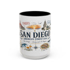 San Diego Coffee Mug | California Souvenir City Gift | Accent Color Ceramic 11oz 15oz