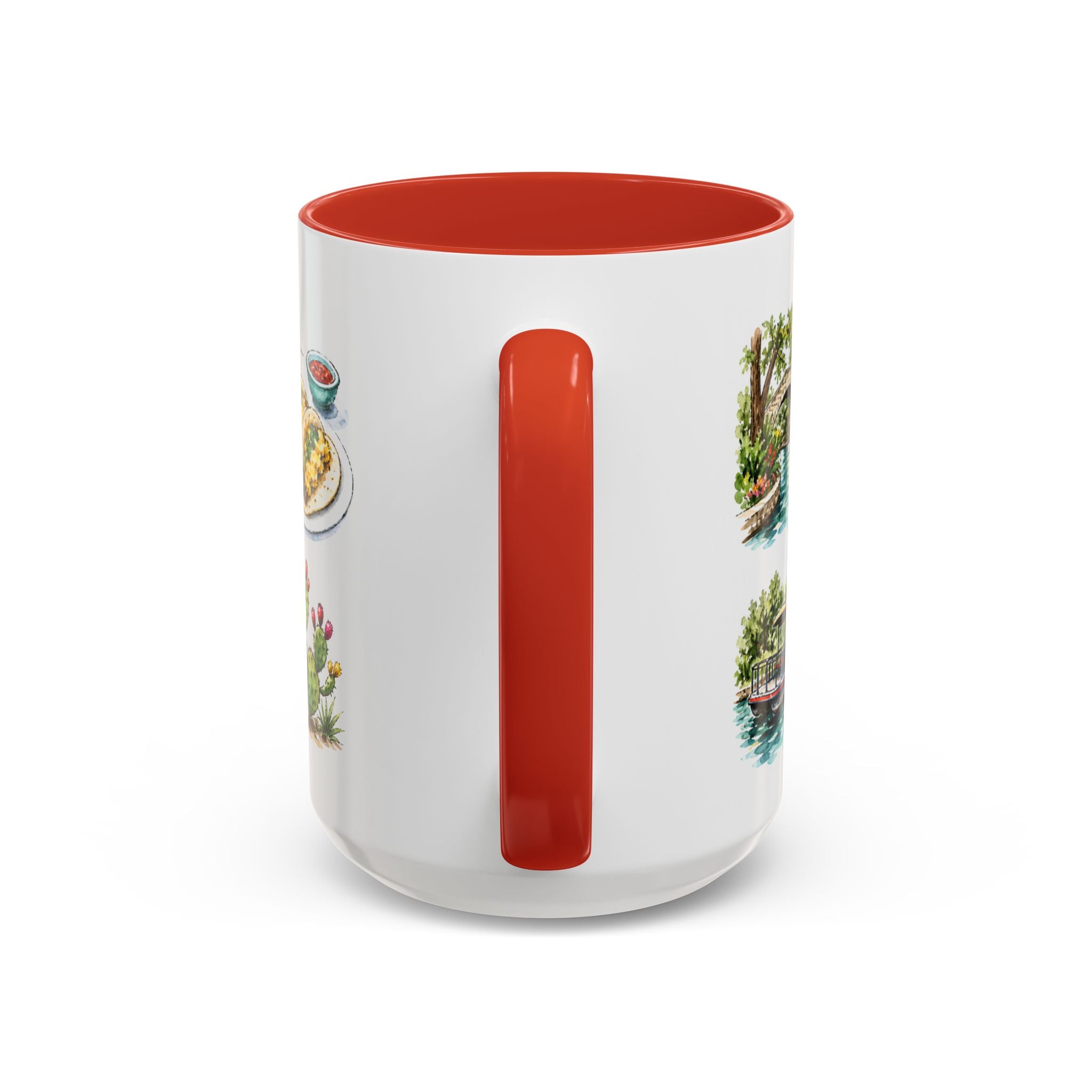 San Antonio Illustrated Travel Mug | City Souvenir Accent Coffee Mug | 11oz 15oz Ceramic Cup