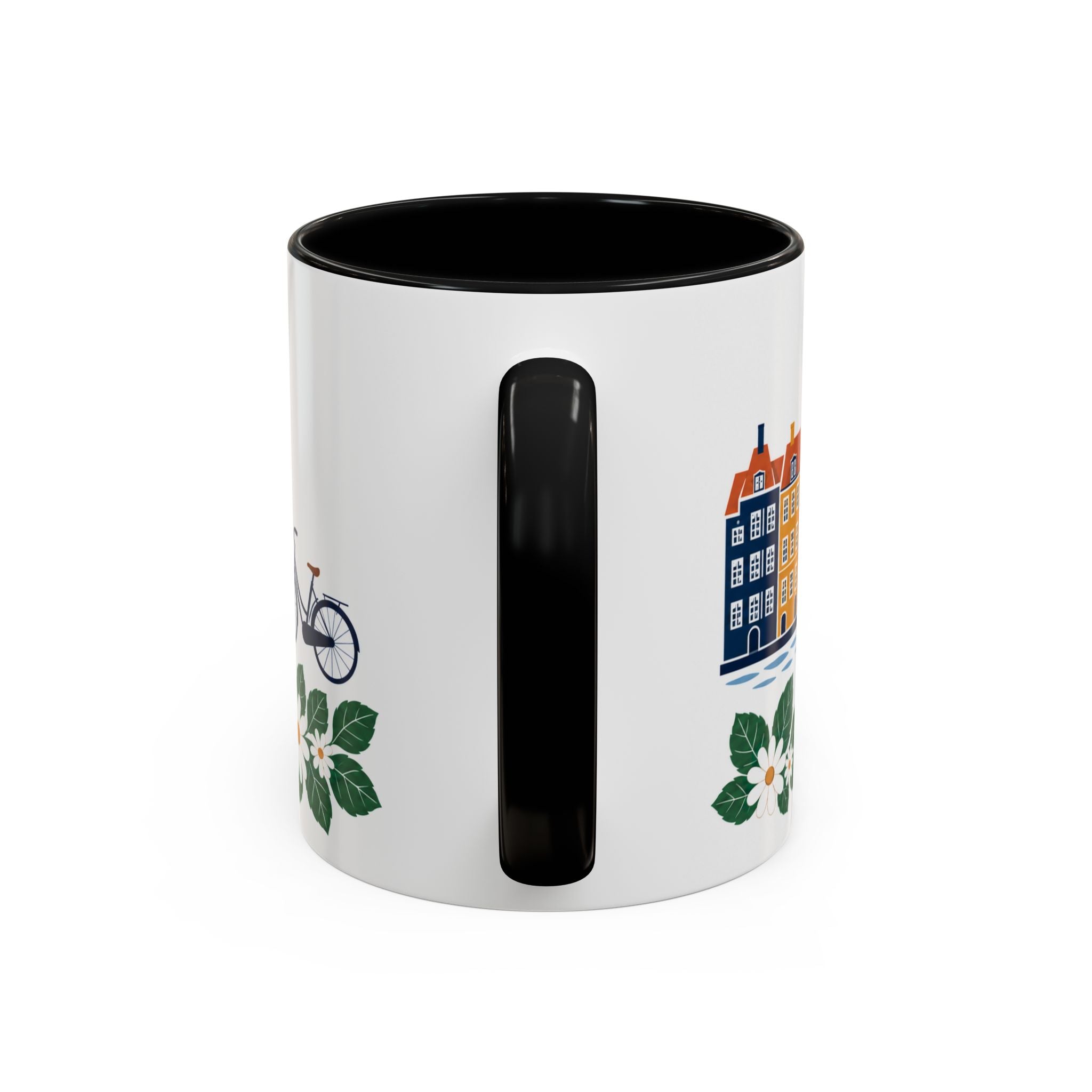 Copenhagen Coffee Mug | Denmark Travel Souvenir | Porcelain Decal City Gift | 11oz 15oz Accent Mug