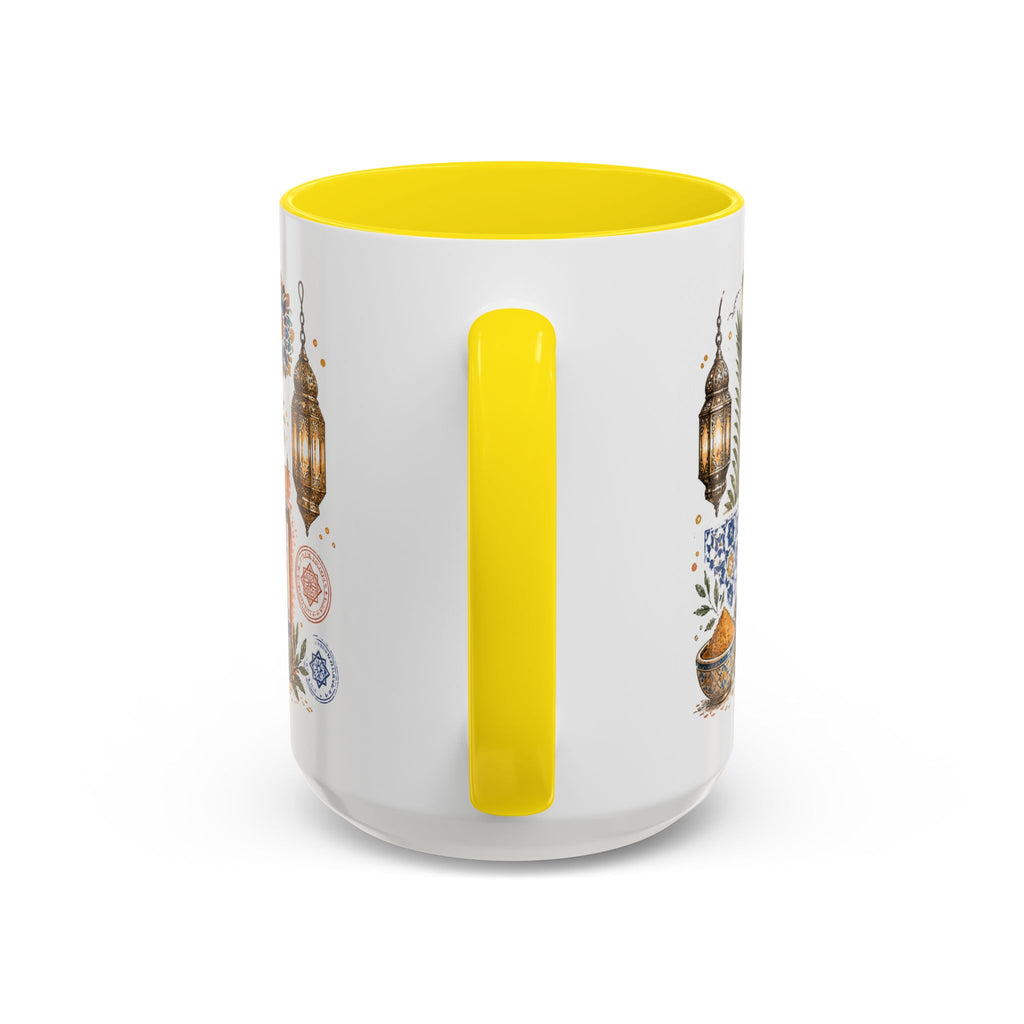 Marrakech Medina Coffee Mug | Travel Destination Souvenir Gift | Accent Color Ceramic 11oz 15oz