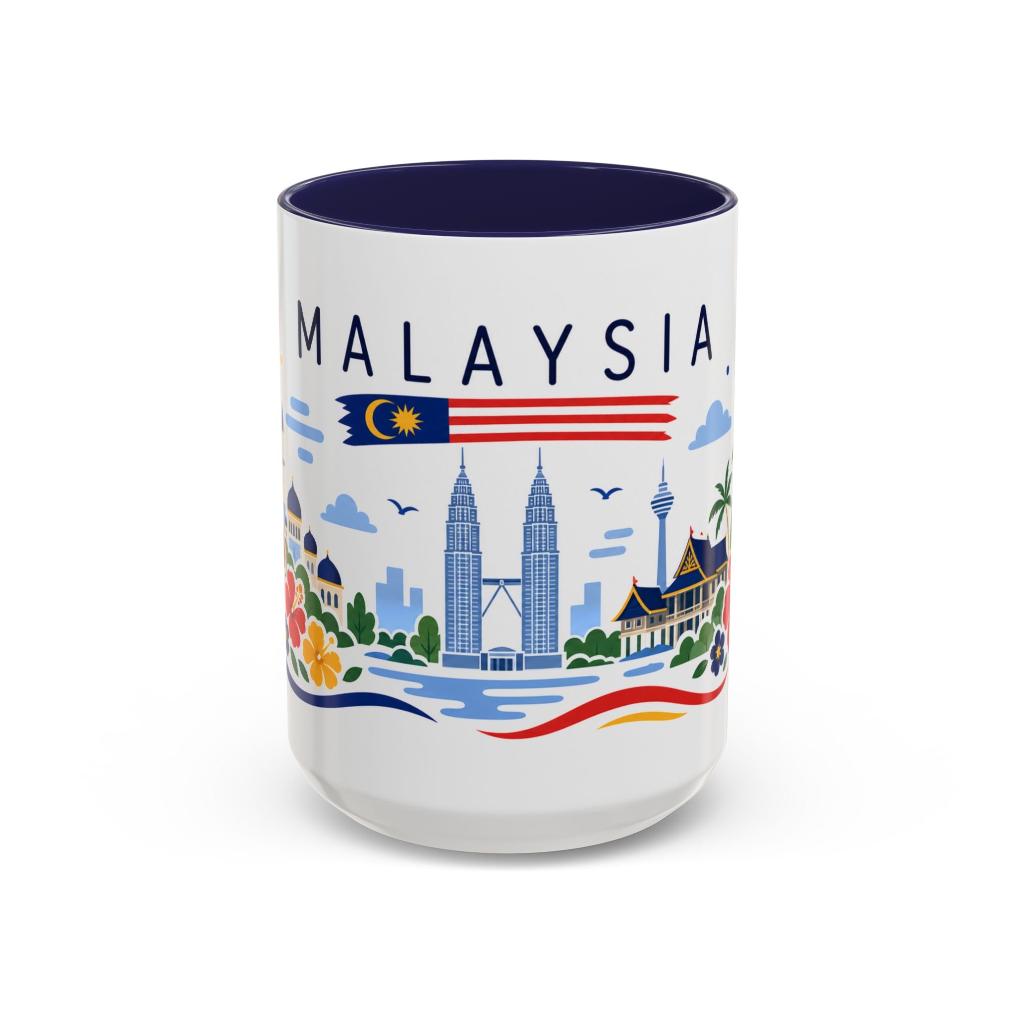 Malaysia Coffee Mug | Travel Souvenir Accent Mug | Country Gift Ceramic Cup 11oz 15oz