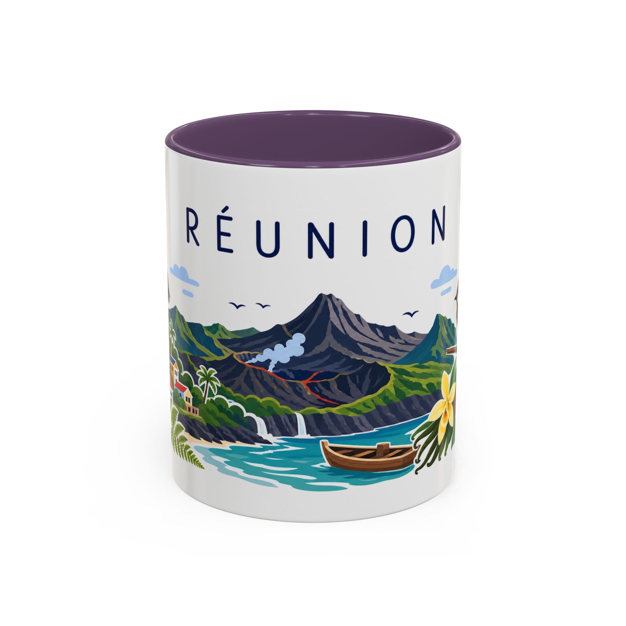 Réunion Coffee Mug | Travel Souvenir Accent Mug | Country Gift Ceramic Cup 11oz 15oz