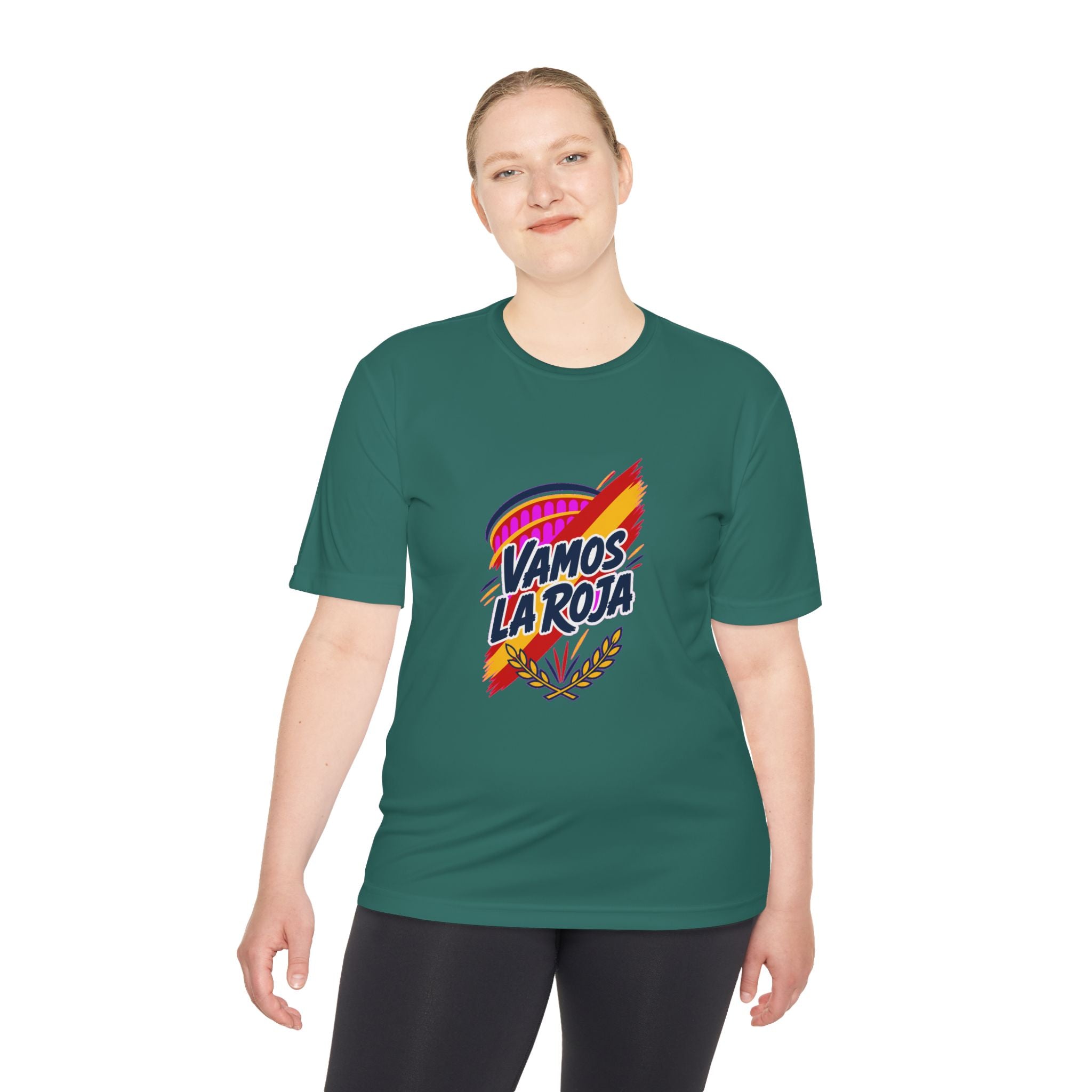 Spain Soccer T Shirt, Vamos La Roja Tee, World Football Fan Shirt, Moisture Wicking Sport Tee