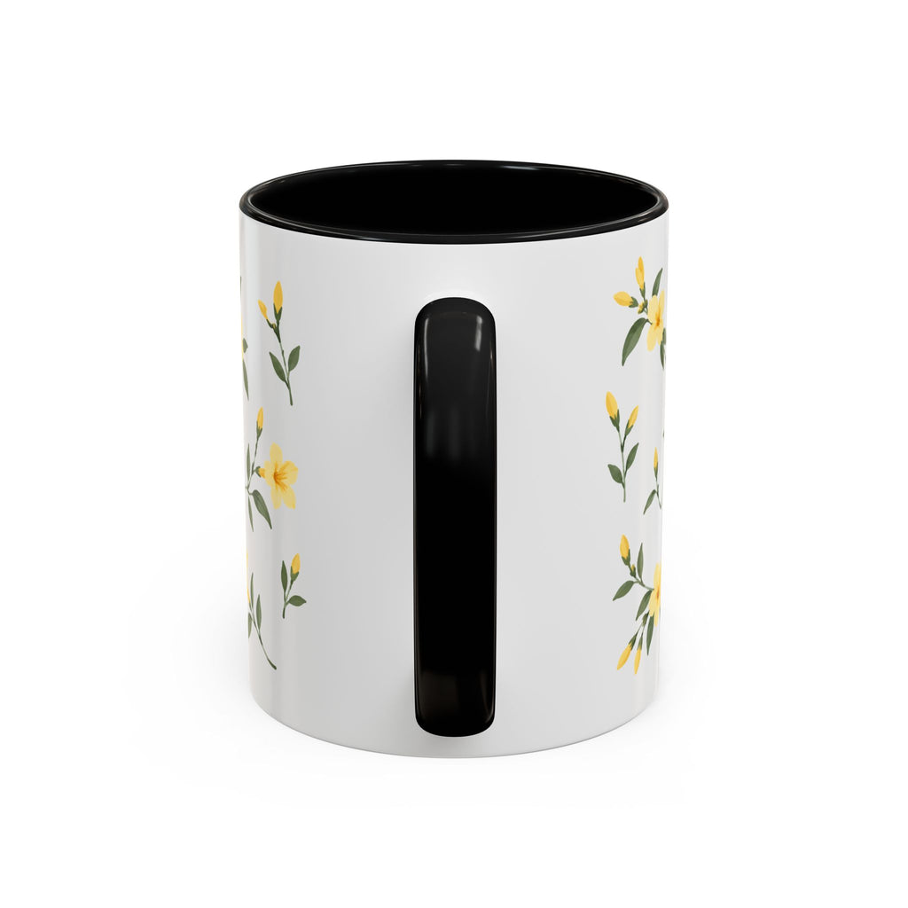 South Carolina Yellow Jessamine Mug, State Flower Floral Coffee Cup, 11oz Botanical Gift