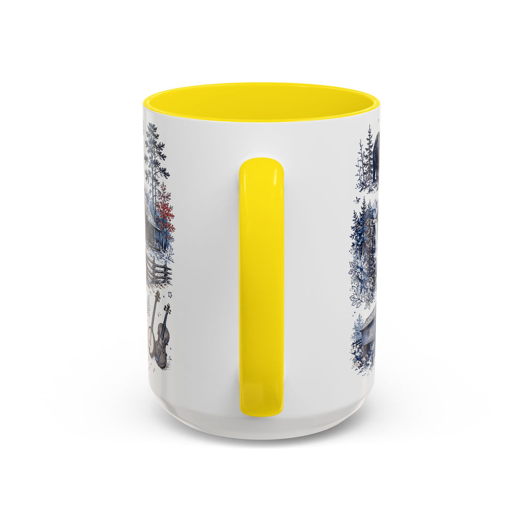 Great Smoky Mountains Coffee Mug | National Park Hiking Gift | Accent Color Ceramic 11oz 15oz