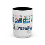 Vancouver Coffee Mug | Postage Stamp Collage Mug | Travel Souvenir Accent Cup 11oz 15oz