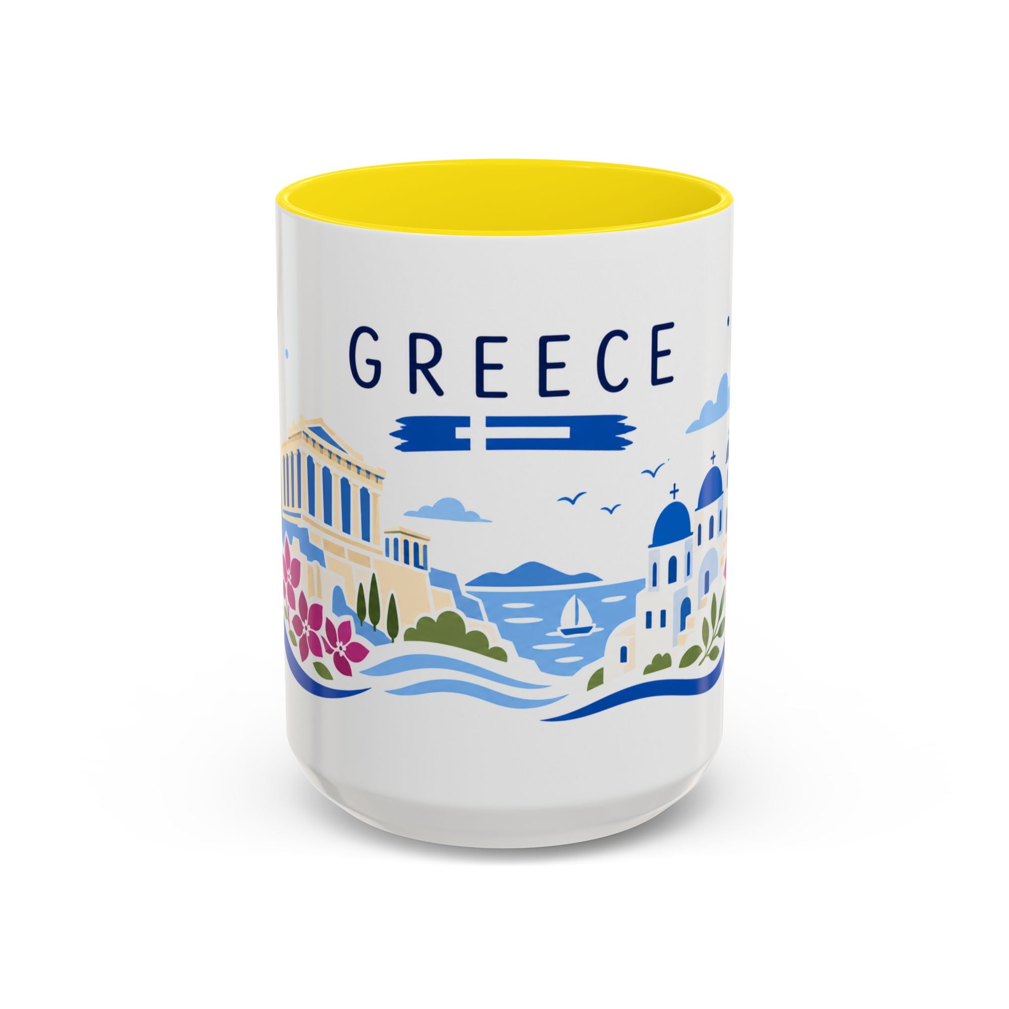 Greece Coffee Mug | Travel Souvenir Accent Mug | Country Gift Ceramic Cup 11oz 15oz