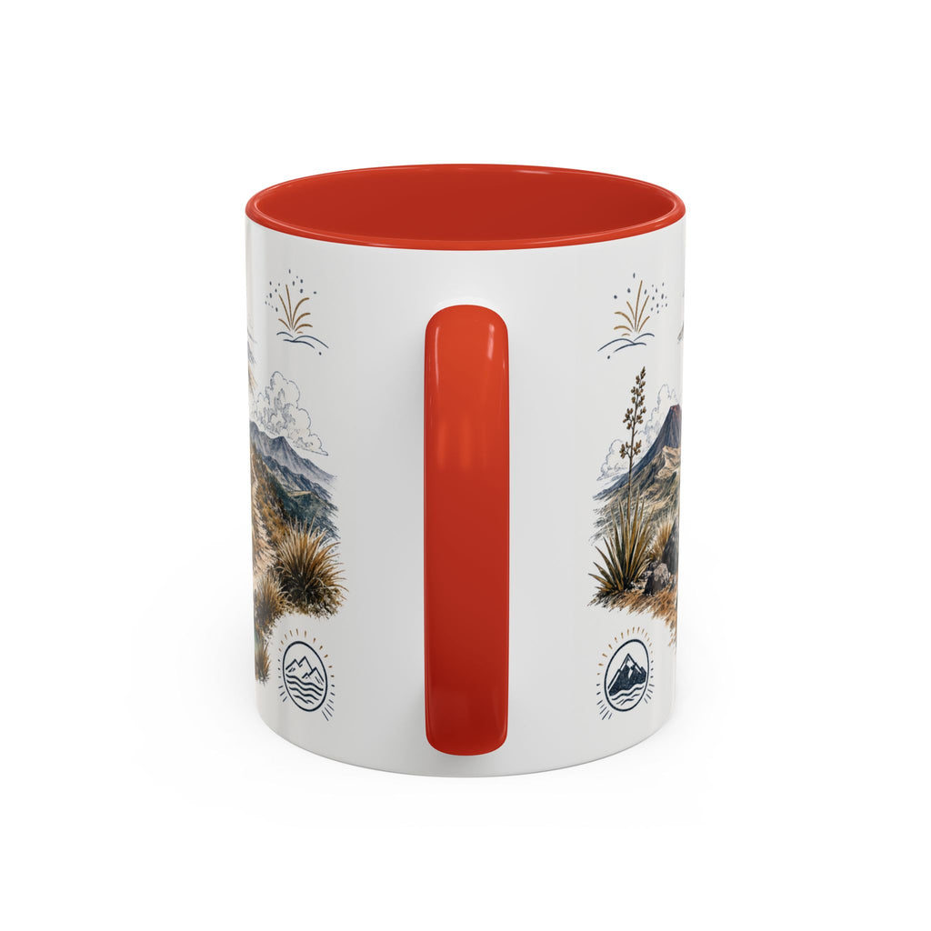 Tongariro Crossing Mug, New Zealand Travel Souvenir, Bucket List Gift, Accent Ceramic Coffee Mug 11oz 15oz