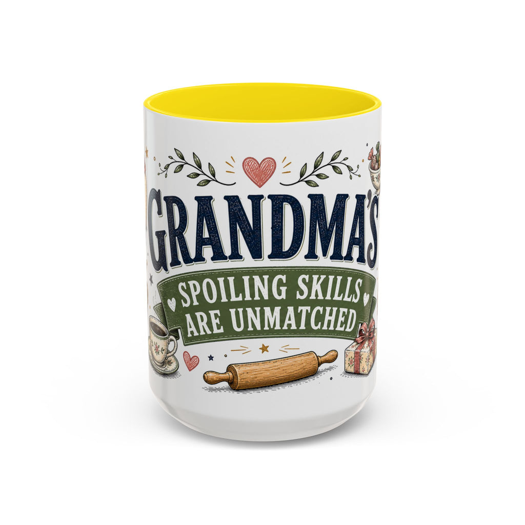 Grandma's Spoiling Skills Are Unmatched Coffee Mug | Funny Gift From Grandkids | Accent Ceramic 11oz 15oz