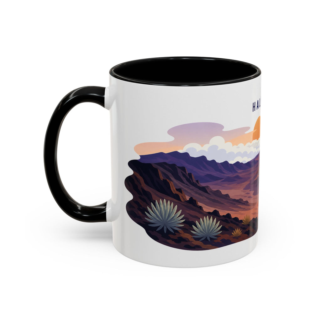 Haleakala National Park Coffee Mug | Solid Color Block Park Souvenir | 11oz 15oz Accent Mug
