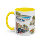 Nice Illustrated Travel Mug | City Souvenir Accent Coffee Mug | 11oz 15oz Ceramic Cup