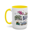 Bangalore Coffee Mug | India Souvenir Travel Gift | Accent Color Ceramic 11oz 15oz