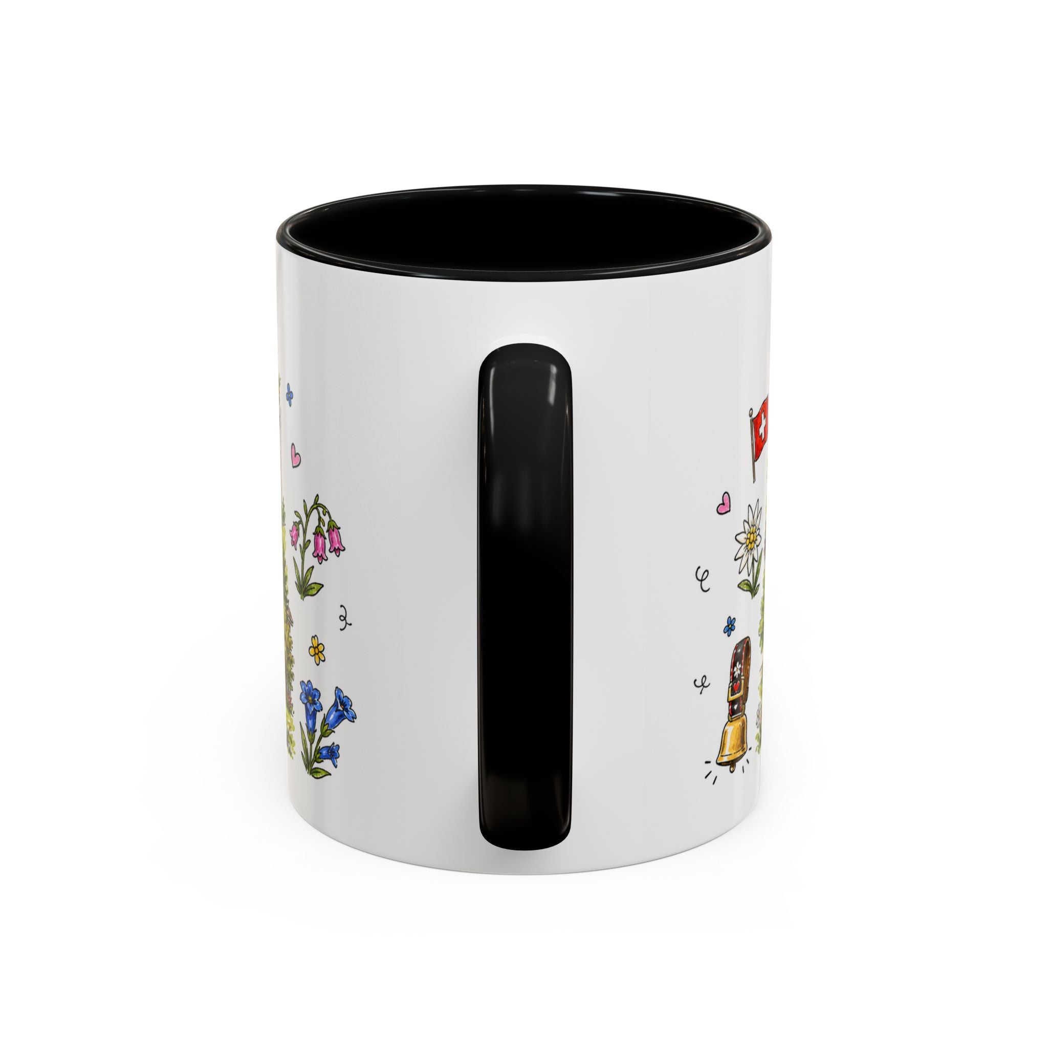 Lauterbrunnen Illustrated Travel Mug | Switzerland Souvenir Accent Coffee Mug | 11oz 15oz Ceramic Cup