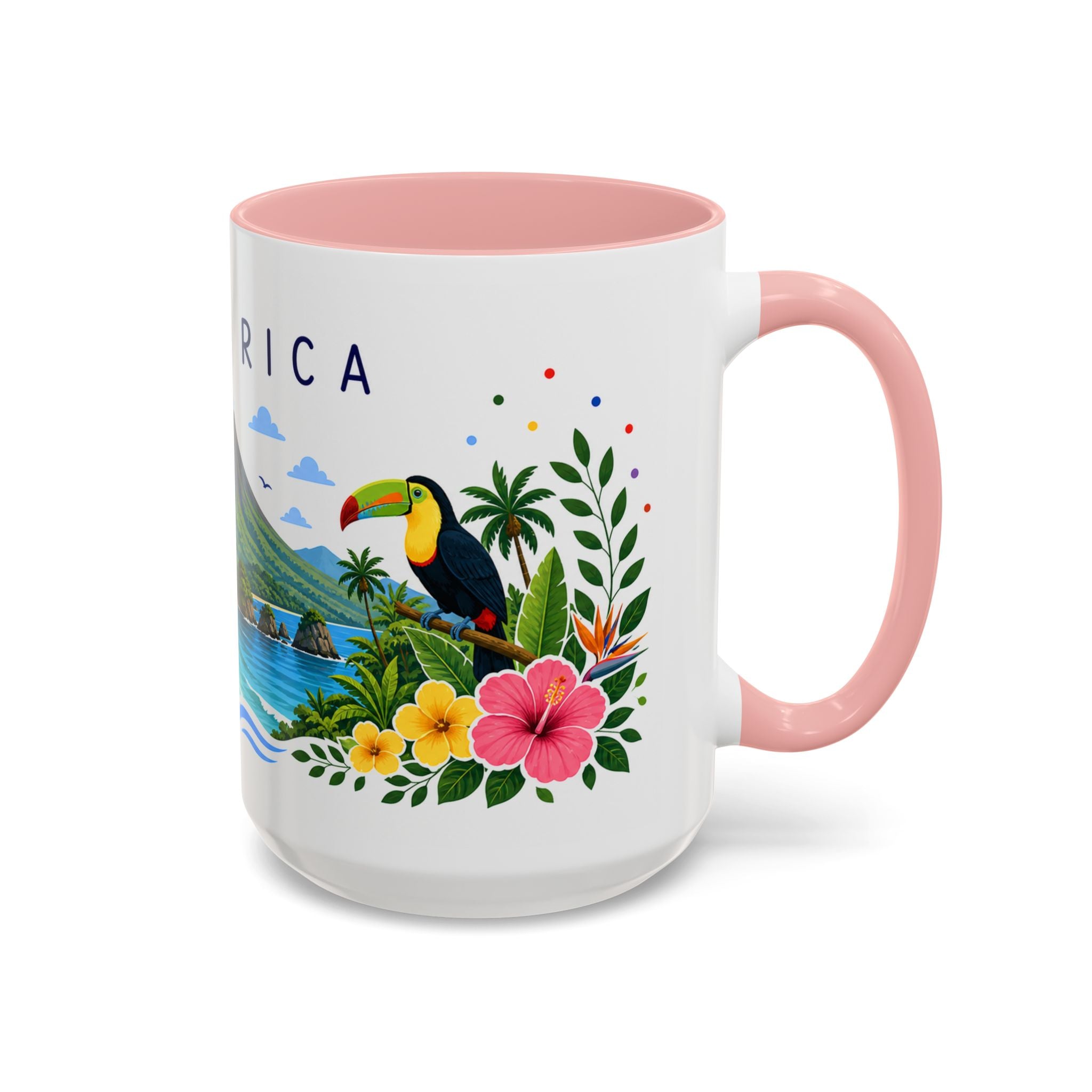 Costa Rica Coffee Mug | Travel Souvenir Accent Mug | Place Gift Ceramic Cup 11oz 15oz