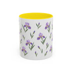 Tennessee Iris Mug, State Flower Floral Coffee Cup, 11oz Botanical Gift