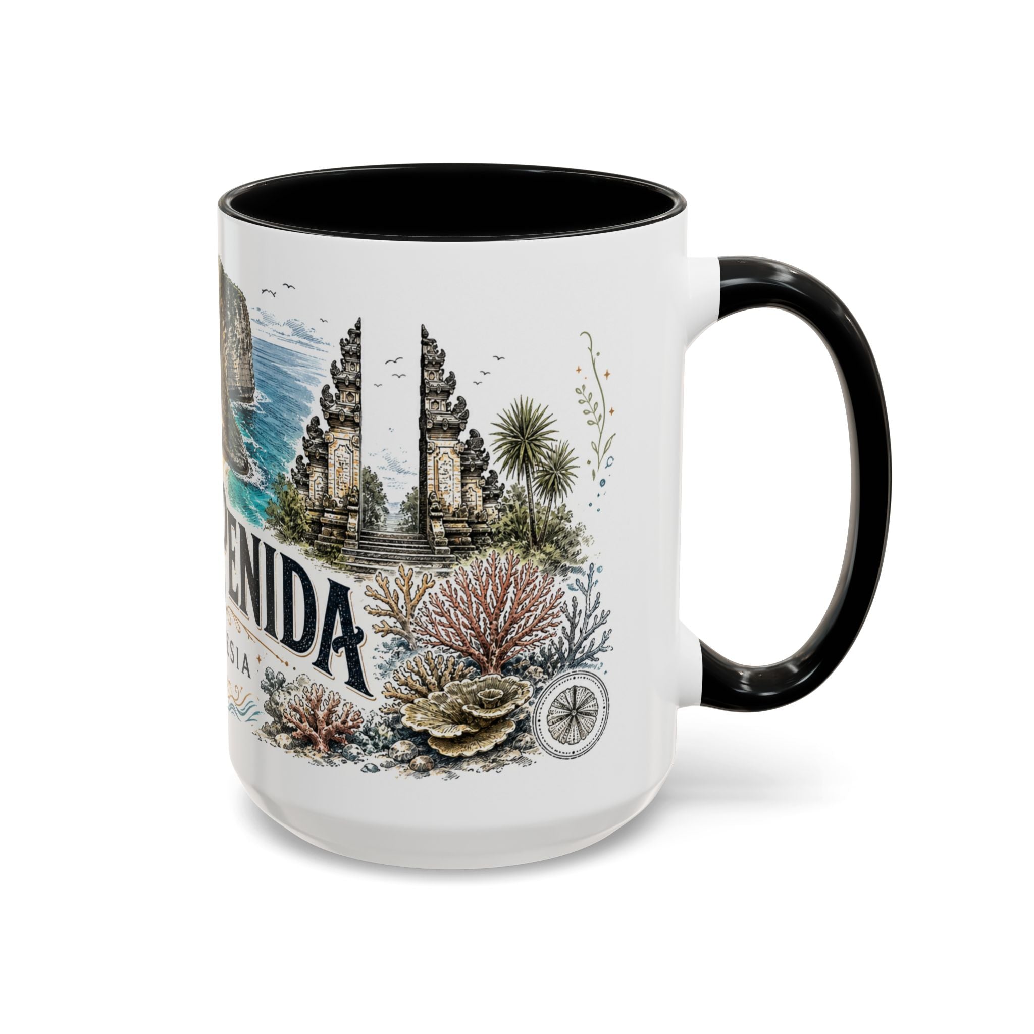 Nusa Penida Mug, Indonesia Travel Souvenir, Bucket List Gift, Accent Ceramic Coffee Mug 11oz 15oz