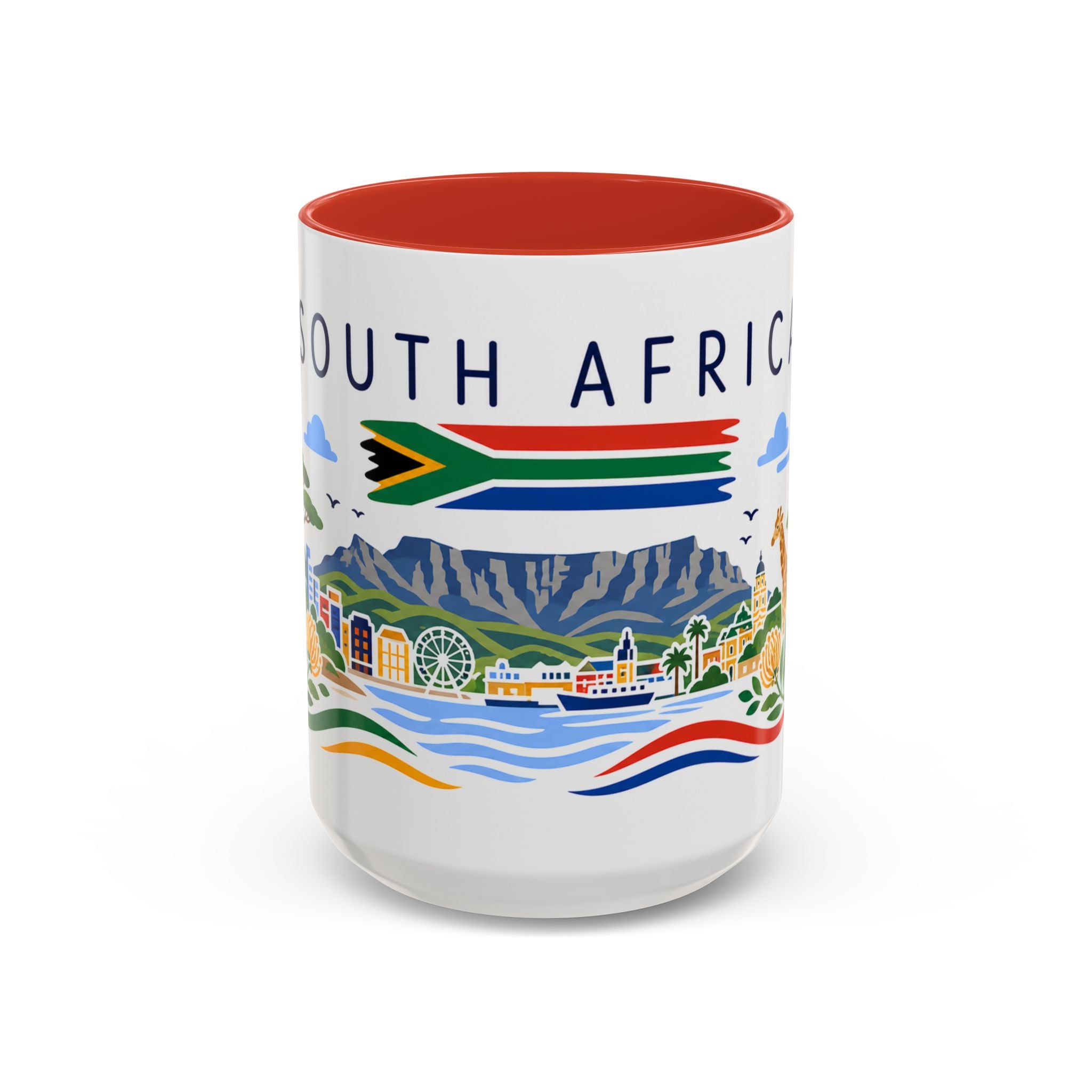 South Africa Coffee Mug | Travel Souvenir Accent Mug | Country Gift Ceramic Cup 11oz 15oz