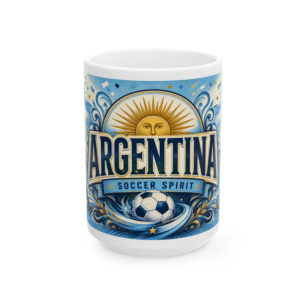 Argentina Soccer Spirit Coffee Mug | Soccer Fan Gift | Ceramic 11oz 15oz Match Day Cup