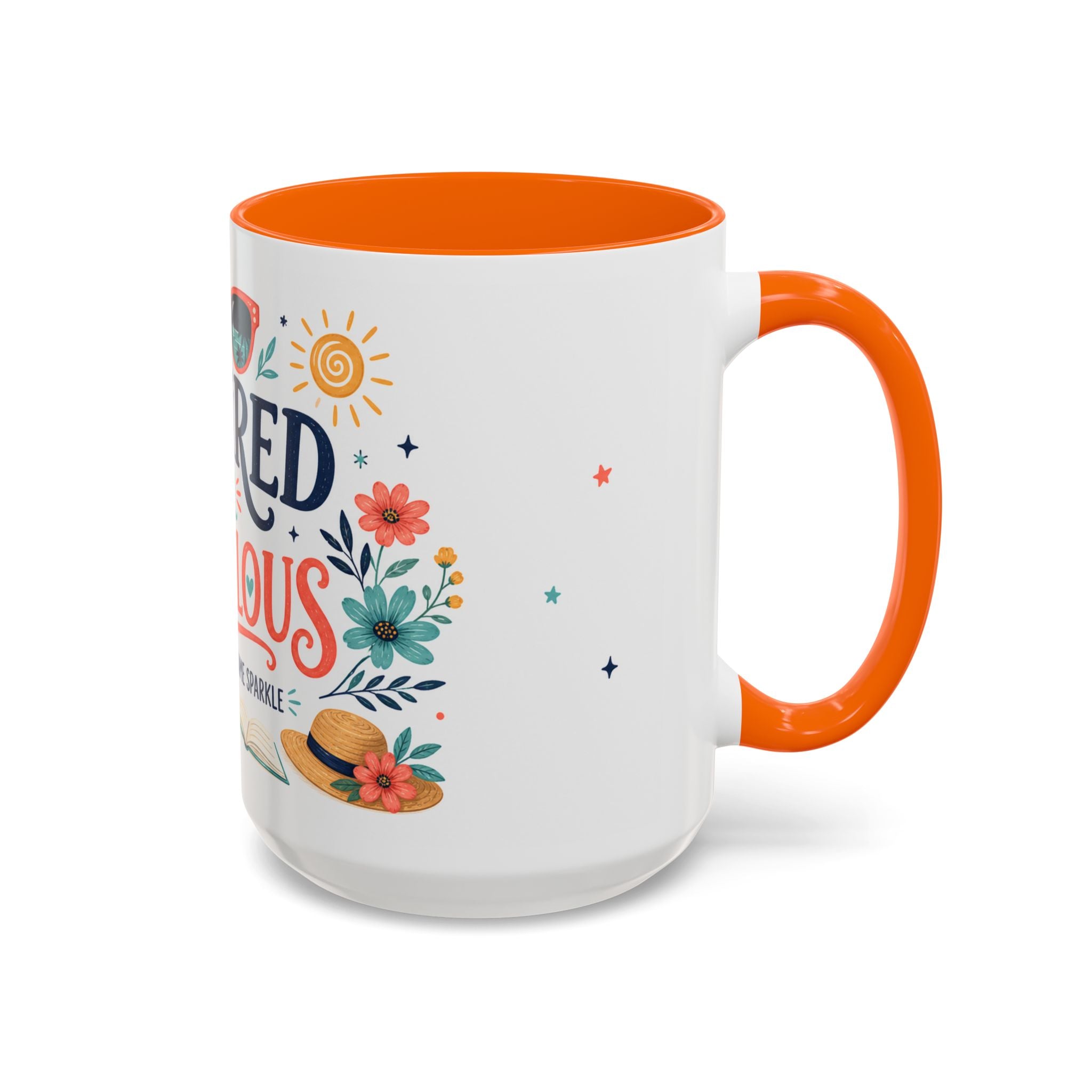 Retired And Fabulous Coffee Mug | Retirement Gift For Women Men | Accent Color Ceramic 11oz 15oz