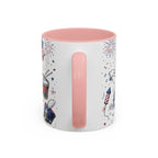 Stars and Stripes Forever Coffee Mug | Patriotic 4th of July Gift | Accent Color Ceramic 11oz 15oz